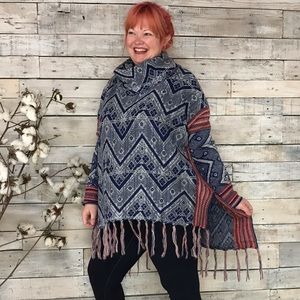 Umgee Chevron Fringe Sweater